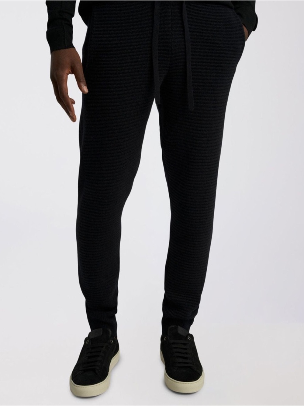 NWT Good Man Brand Ottoman Ribbed Jogger in Black Size Large NEW WITH TAGS